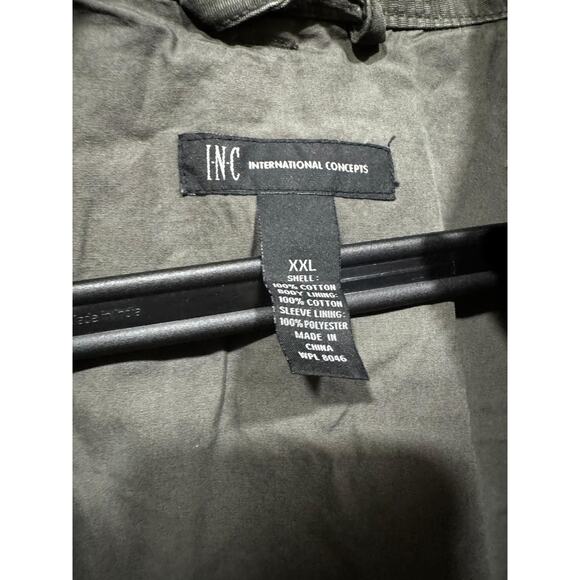INC International Concepts Military Jacket XXL – Olive Green, Eagle Patch, NWT - Picture 3 of 6